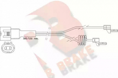 R BRAKE 610233rb -  Сигнализатор, износ тормозных колодок